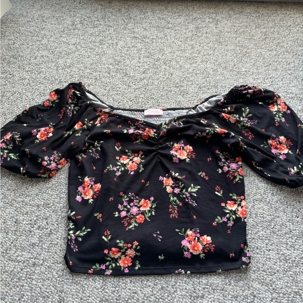 Pink Lily Ditzy Floral Off The Shoulder Top